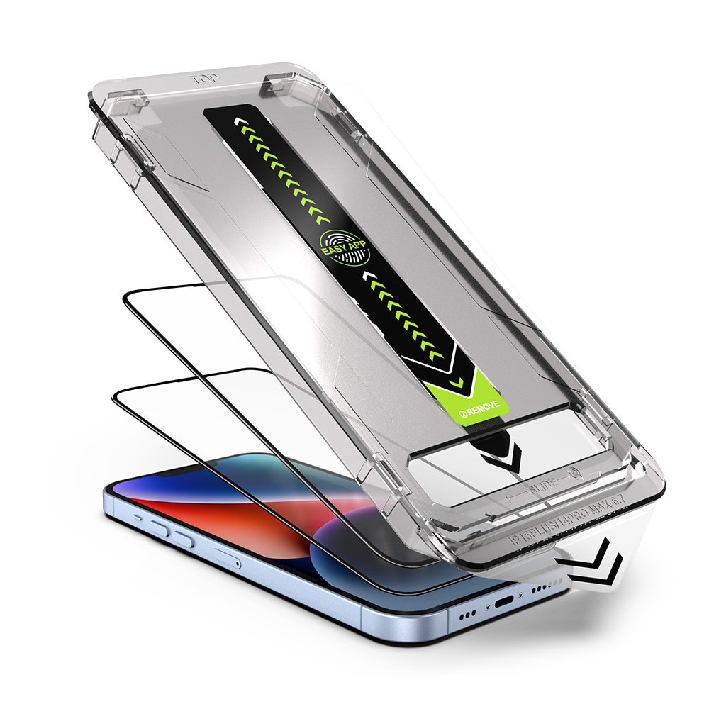 Set 2 x Folie sticla Premium pentru iPhone 17 ClearShield Ultra HD, Aplicare Usoara Easy Install+, Claritate Cristalina, Anti-soc & Anti-Zgarieturi - margini negre