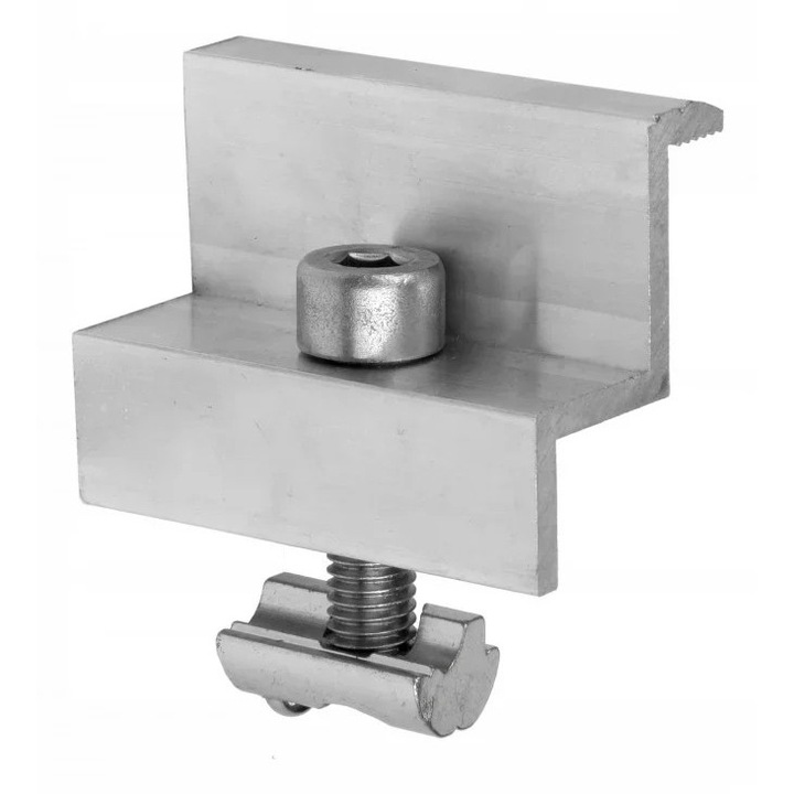 Set Clema Capat Basic cu Surub M8 si Piulita cu Fanta si Bila, 40 mm