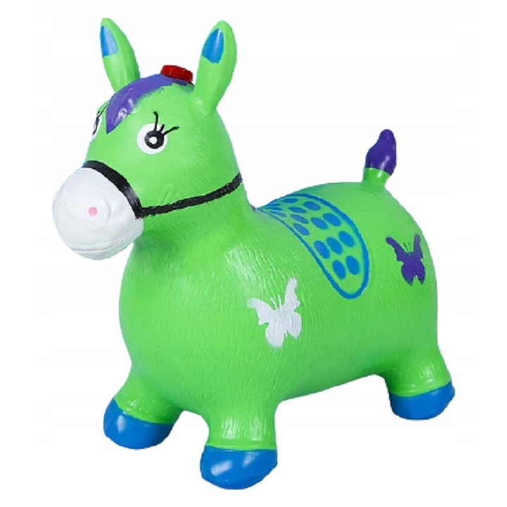 Jucarie de cauciuc, fara, 58 cm, 80 kg, cu muzica, cu efecte luminoase, verde, setul include: jucarie, material: cauciuc, fara substante nocive, certificat CE si EN71, 2, 3, usor de umflat, pentru copii de la 3 ani