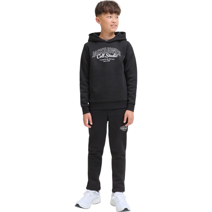 Trening JACK &JONES Makoto Hood Set JNR 48269, Negru