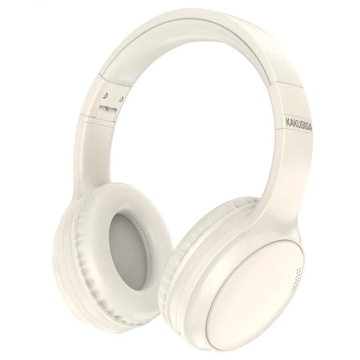 KSC-1105 Bluetooth fejhallgató, zajszűrés, 60 órás akkumulátor-üzemidő, 200mAh, összecsukható, bézs