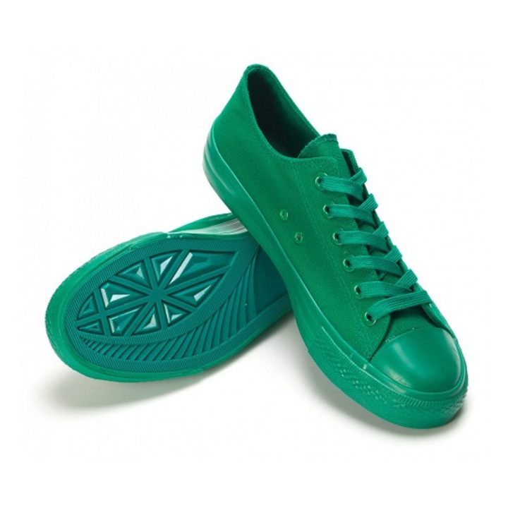 Мъжки маратонки, изработени от текстилен материал, зелени, Зелен