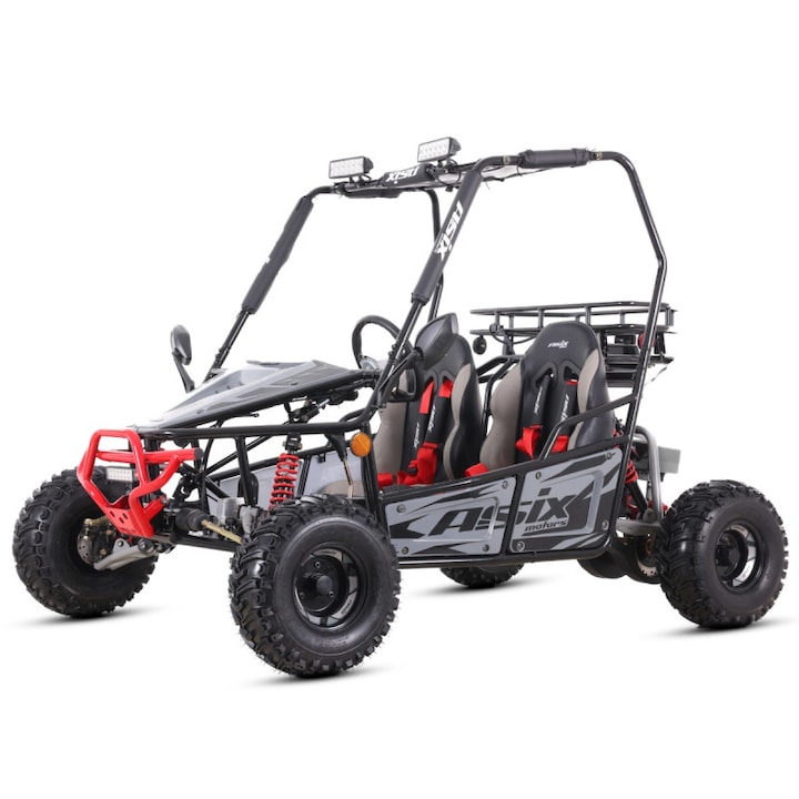 Buggy Asix 125cc, roti 7 inch, 3+1 viteze, gri/negru, 185x135cm