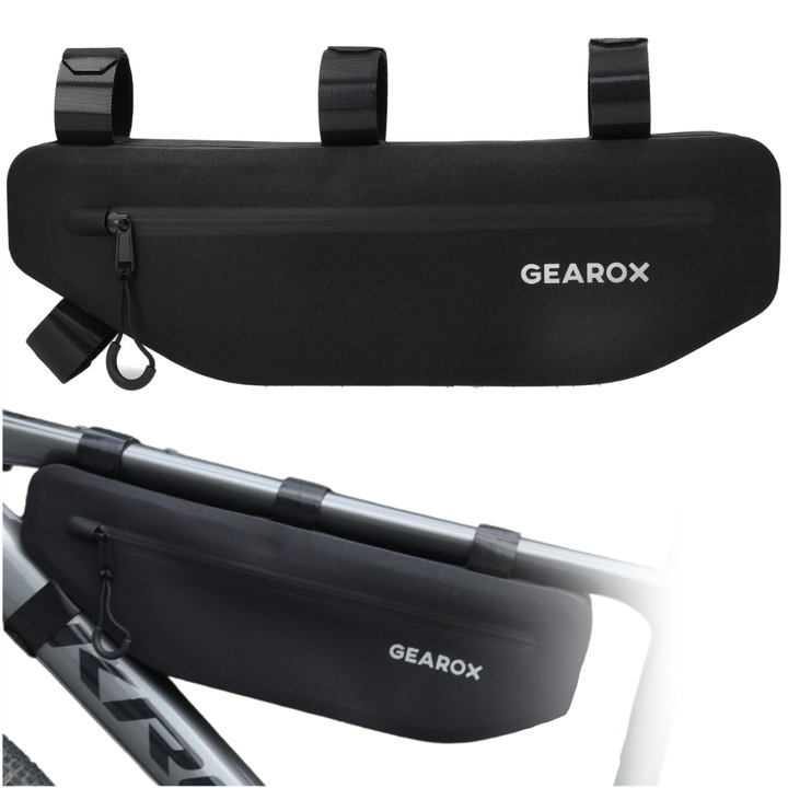 Sac De Bicicleta, Gearox, 2 L, 40x13x7.5 cm, Constructie Impermeabila, Capacitate Mare 2 L, Montare Stabila, Forma Subtire, Aerodinamica