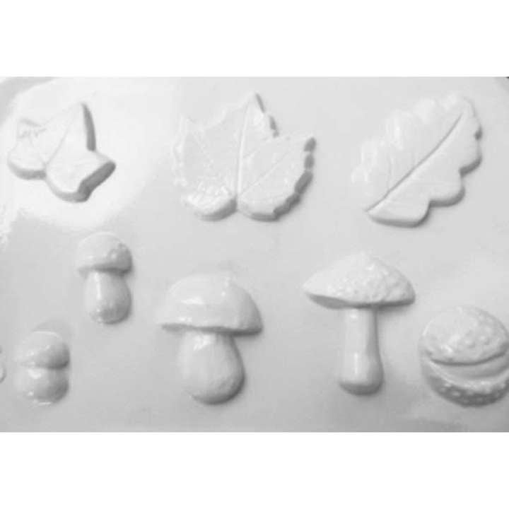 Matrita de turnare din ipsos, normala - Ciuperci, castane, frunze