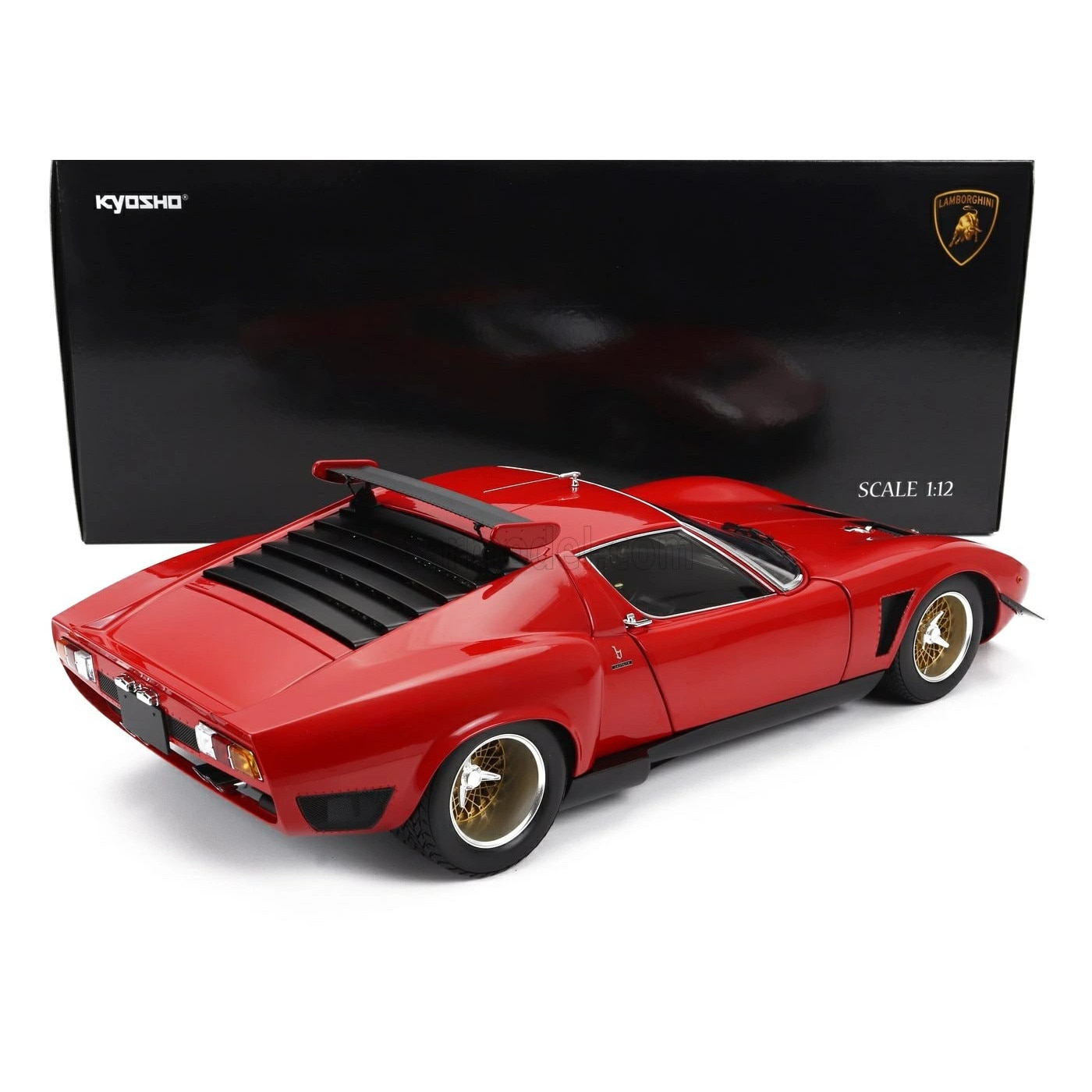 Macheta Lamborghini Miura SVR rosu/negru - 1/18 Kyosho - eMAG.ro