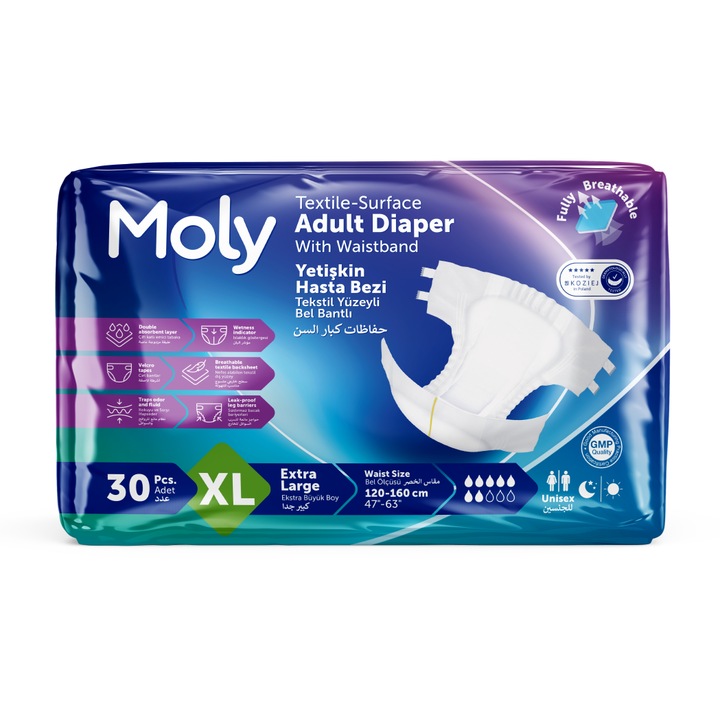 Памперси за възрастни Moly XL, 30 бр.