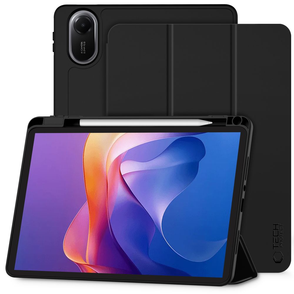Husa tableta Graffistore pentru Xiaomi Redmi Pad 2 (11 inch) - inteligenta neagra, cu suport pentru stylus