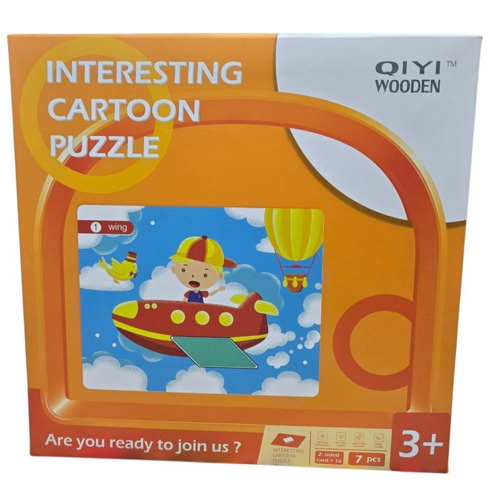 Joc educativ si distractiv pentru minti cuvioase-Tangram din lemn