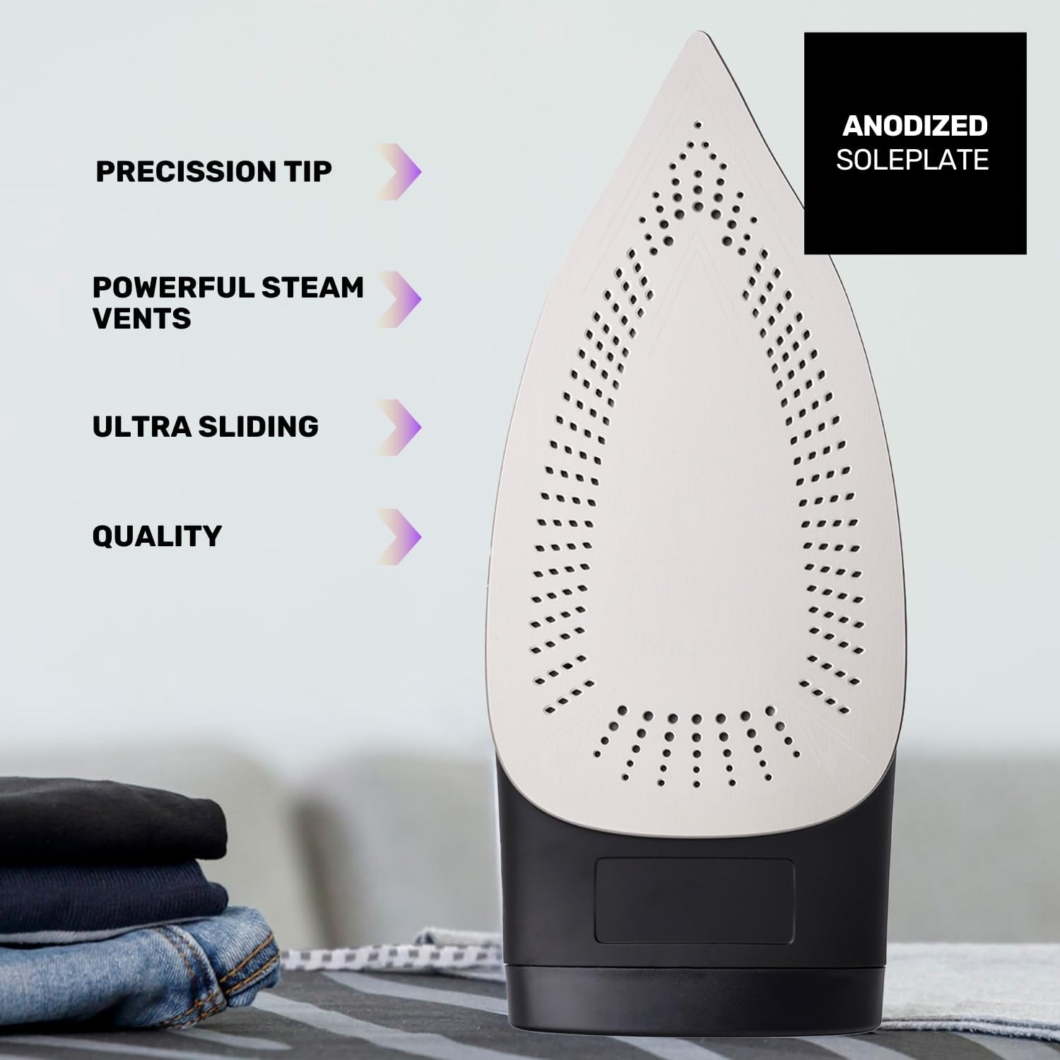 Fier de calcat cu abur Taurus Amazing STI3000, 3000 W, jet abur 200g/min, mod Eco, rezervor 250ml, Mov