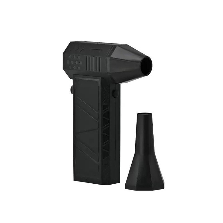 Ventilator mini turbo, Timeless Tools, baterie 4000 mAh, indicator LED, USB-C, culoare negru