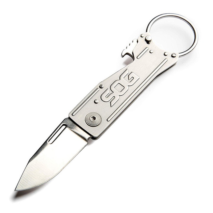 Briceag SOG KeyTron, deschizator sticle, inox, breloc