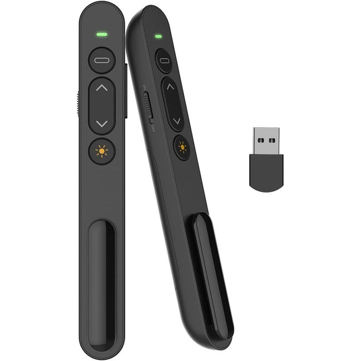 Устройство за презентации, контролер за слайдове, съвместимо с Windows и Linux, обхват 30 фута