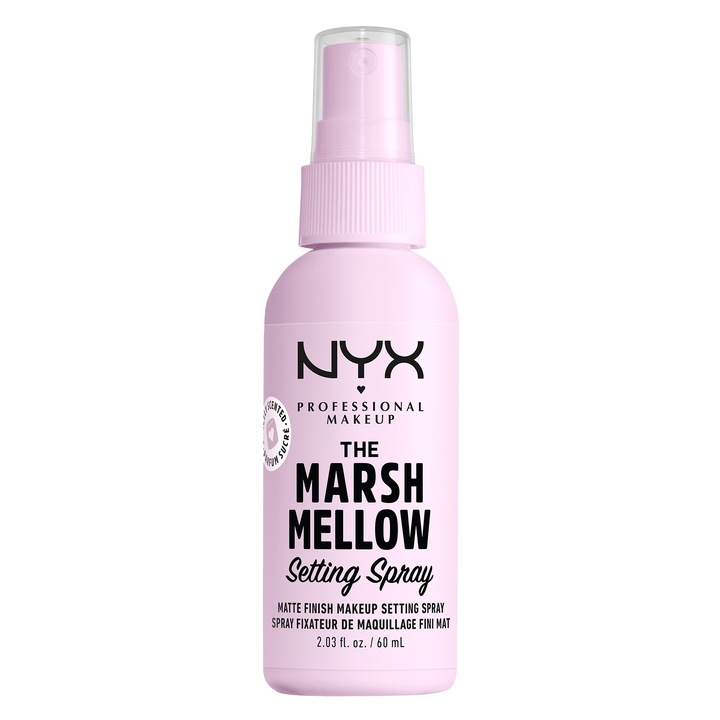 Mattító fixáló spray, akár 16 órás tartóssággal NYX Professional Makeup Marshmellow Setting Spray, 60 ml