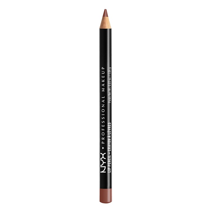 Creion pentru buze cremos, cu aplicare precisa NYX Professional Makeup Slim Lip 809 Mahogany, 1.04 g