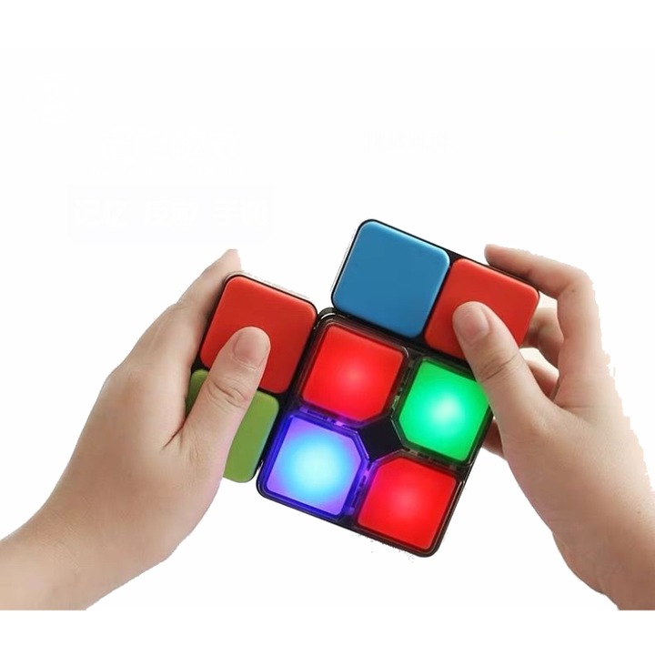 Joc Interactiv de Memorie cu Lumina si Rasucire Ludiro, Cub Electronic Portabil +6 Ani