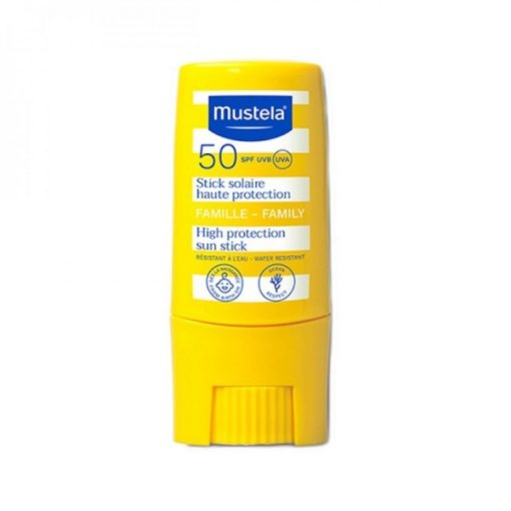 Stick de protectie solara cu protectie solara SPF50 pentru fata si corp, Mustela 9 ml