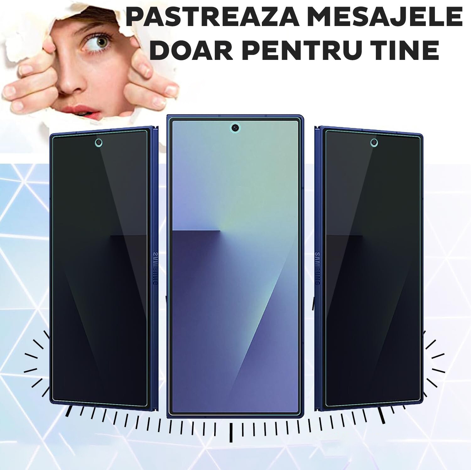 Folie Sticla Privacy pentru Samsung Galaxy Z Fold 7 Daden MaxProtection, Full Cover, Protectie Profesionala, Ultra Rezistenta, Calitate Premium