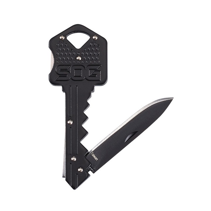 Briceag SOG KEY-101 cu lama mini de 1.5", negru, 5.5x0.25x3inch