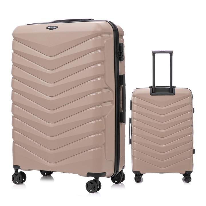 Troler Wings Phoenix, Hartschale, Maro, 75x50x29 cm, Ultrausor, Cu Rolă