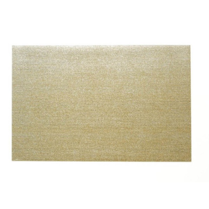 Set 6 servetele rotunde aurii, vinil, 30x45cm