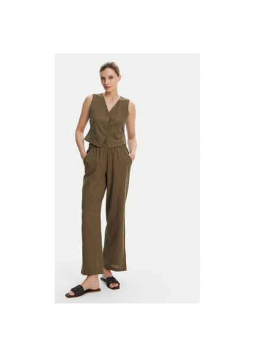 Vero Moda női mellény, 10333795, biopamut/lenvászon, XS INTL, zöld