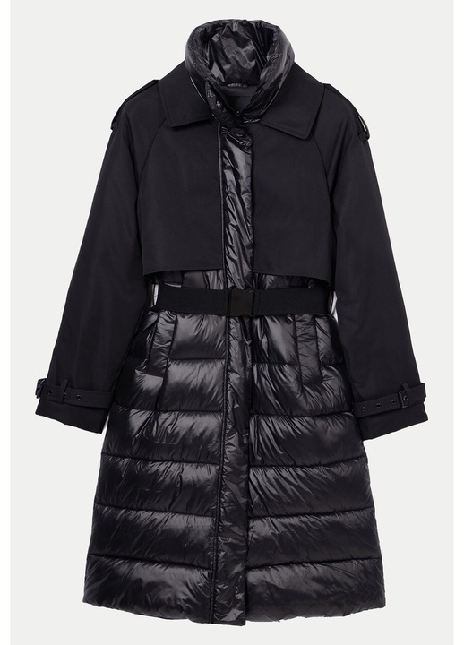 Geaca de iarna dama Desigual, 24WWEW92, Poliester, Negru, Negru