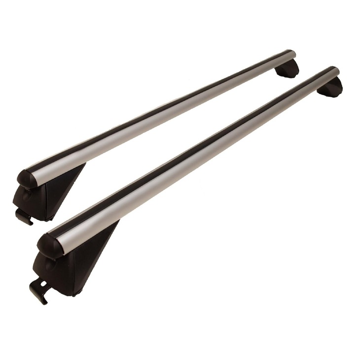 Bare transversale universale din aluminiu cu incuietori, pentru plafon cu sine longitudinale tip Flush Rails, 120 cm, 90 kg, Crom