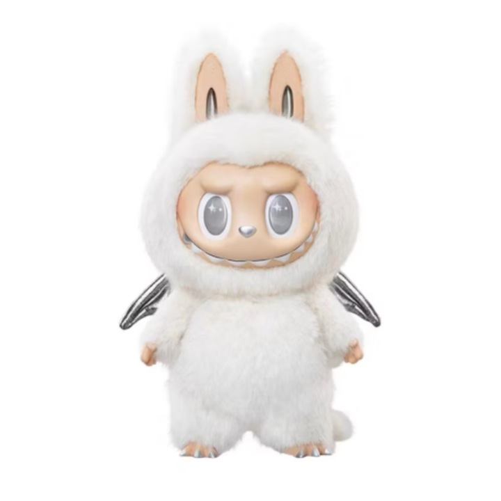 Плюшена играчка Labubu Zimomo, Зимомо Лабубу, 40 см, бяло