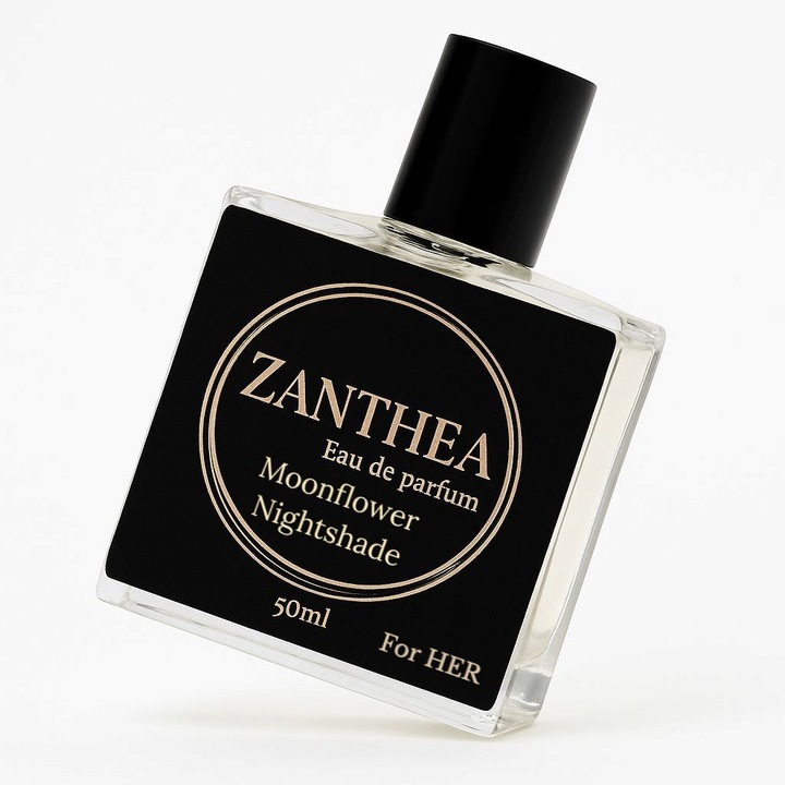 Apa de parfum Zanthea Moonflower Nightshade, bergamota, portocale rosii, iasomie, tuberoza, ylang-ylang, 50 ml