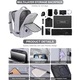 Rucsac calatorie Vivendo, gri, 33x22x47cm, buzunar laptop 16 inch