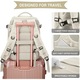 Rucsac calatorie Vivendo, gri, 33x22x47cm, buzunar laptop 16 inch
