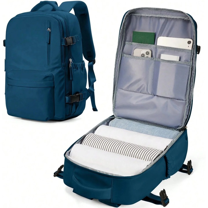 Rucsac Vivendo, impermeabil, albastru, 33x22x47cm, pentru laptop 16 inch