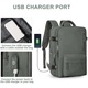 Rucsac calatorie Vivendo, gri, 33x22x47cm, buzunar laptop 16 inch