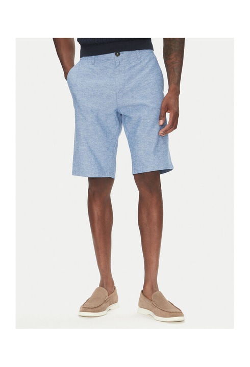 Tom Tailor ferfi rovidnadrag, 1044712, lenvaszon/pamut, kek, Kék