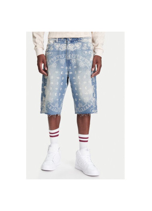 Karl Kani ferfi farmer rovidnadrag, PD00005502, pamut, kek, Kék