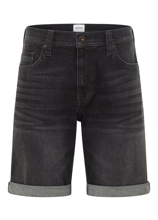 Mustang ferfi farmer rovidnadrag, 1016453, pamut/elasztan, fekete, Fekete