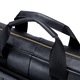 Geanta piele barbate, BullCaptain, Servieta din piele naturala, 40.5x29x8.5 cm, negru, cu bretea ajustabila, pentru laptop de 15.6 inch