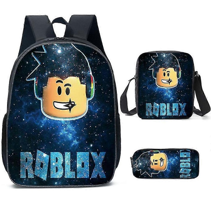 Rucsac Benobby Kids Roblox pentru jocuri, rucsac scolar pentru copii, geanta de umar, geanta de pranz, penar C