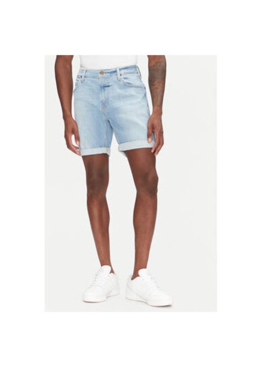 Lee ferfi farmer rovidnadrag, 112363926, pamut, kek, Kék