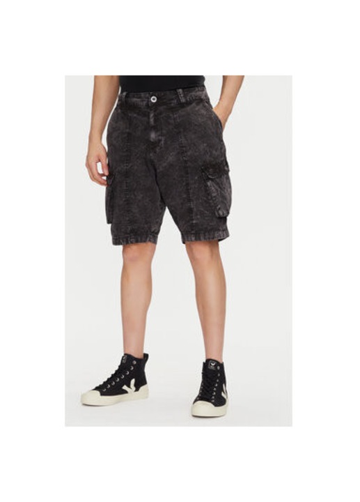 Alpha Industries ferfi farmer rovidnadrag, 156259, pamut, fekete, Fekete