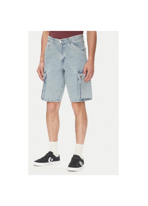 Ferfi farmer rovidnadrag Levi S, 001GU-0004, Pamut, Kek, Kék