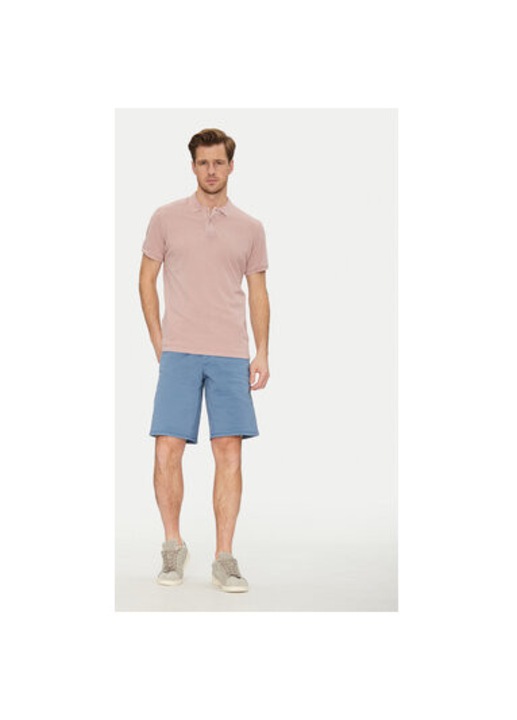 Ferfi farmer rovidnadrag keverek anyagbol, 20718399, pamut, kek, Kék