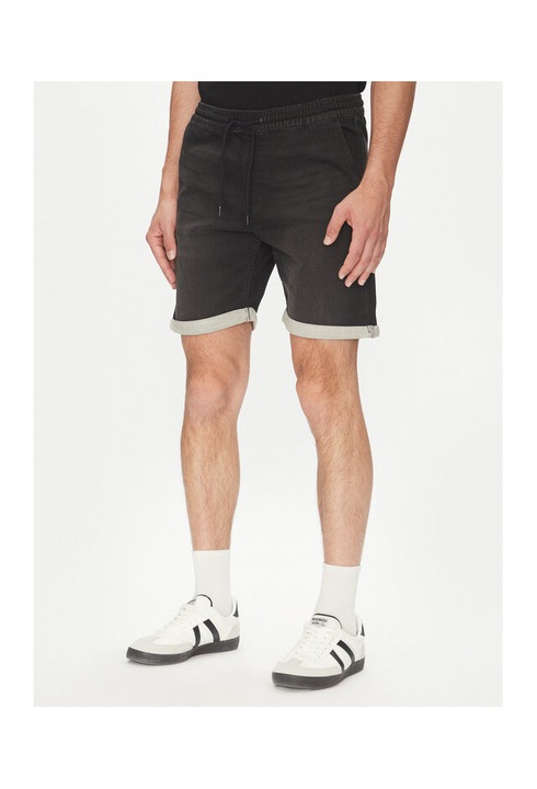 Jack Jones ferfi farmer rovidnadrag, 12269594, pamut/polieszter, fekete, Fekete