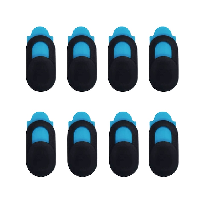 Set 8 protectii camera, negru, 18x9x0.7mm