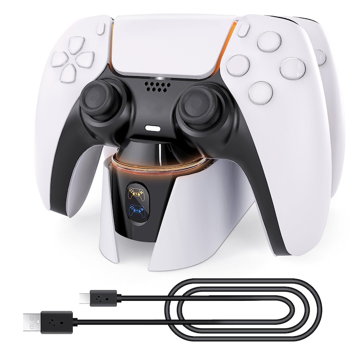 Statie de incarcare pentru controler, Haiaveng, compatibil cu PlayStation 5
