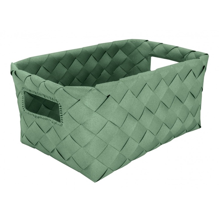 Cos depozitare, Verde menta, 18.5x12x28cm, Polipropilena
