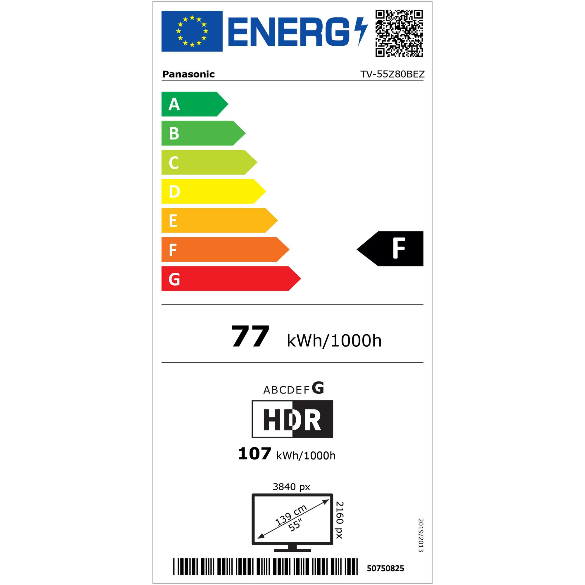 Televizor Panasonic OLED TV-55Z80BEZ, 139 cm, Smart, 4K Ultra HD, 100 Hz, Clasa F (Model 2025)