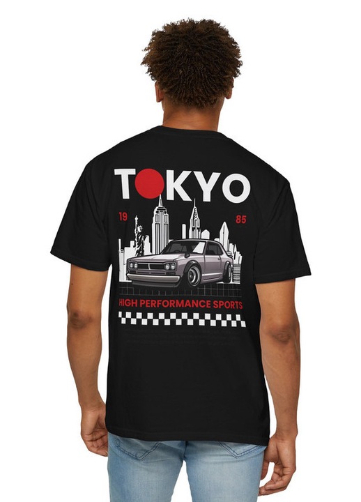 Vexor-Tricou barbati urban bumbac, Tokio, Negru