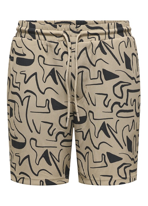 Only Sons ferfi rovidnadrag, 22033513, polieszter, bezs, Bézs